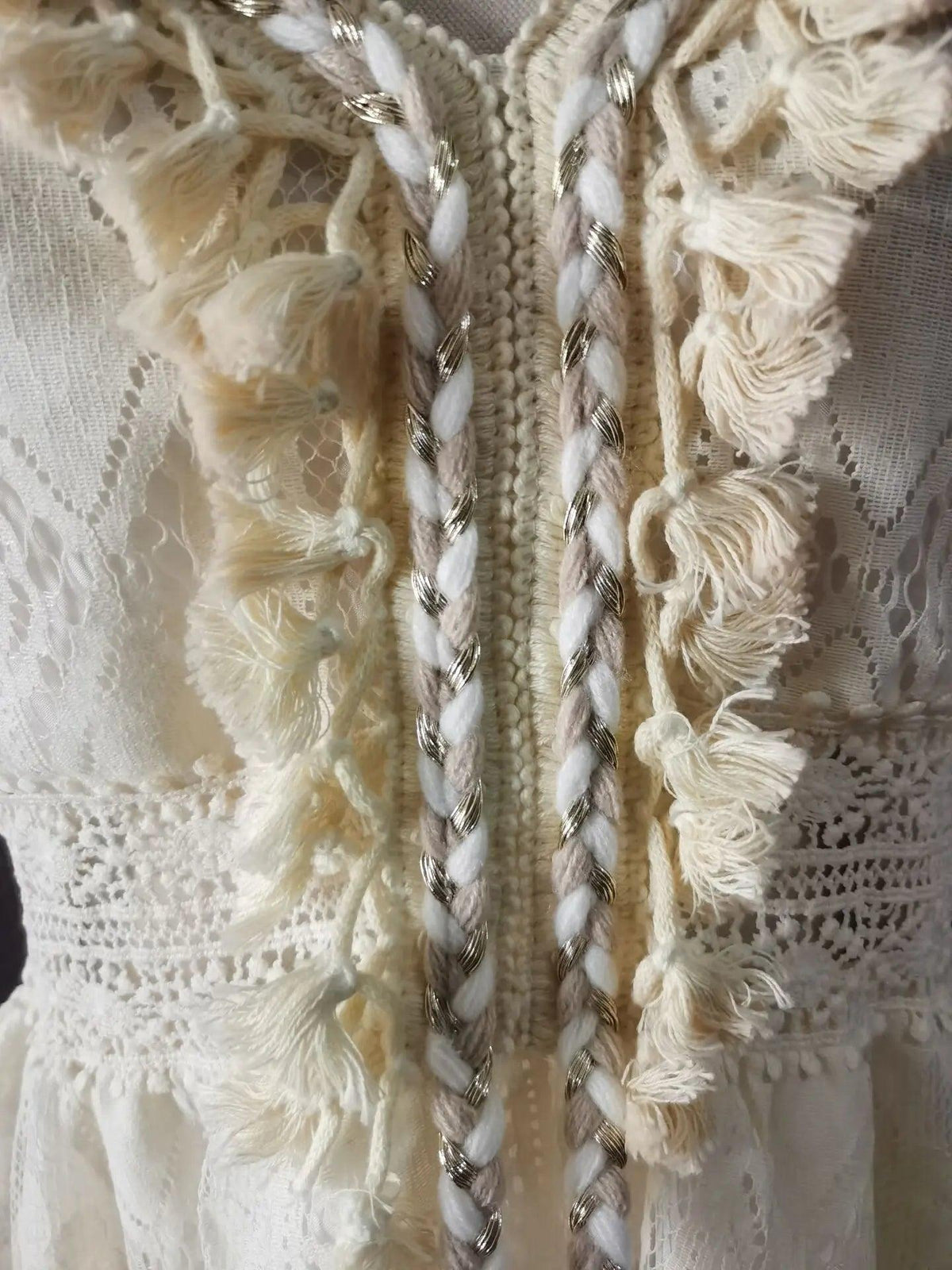 Vestido Longo Feminino de Renda com Alça Espaguete