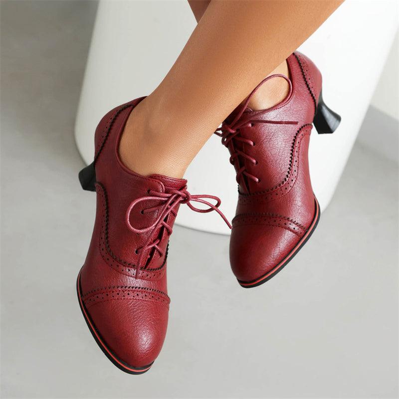 Sapato Feminino Retro Oxford A-Buybea