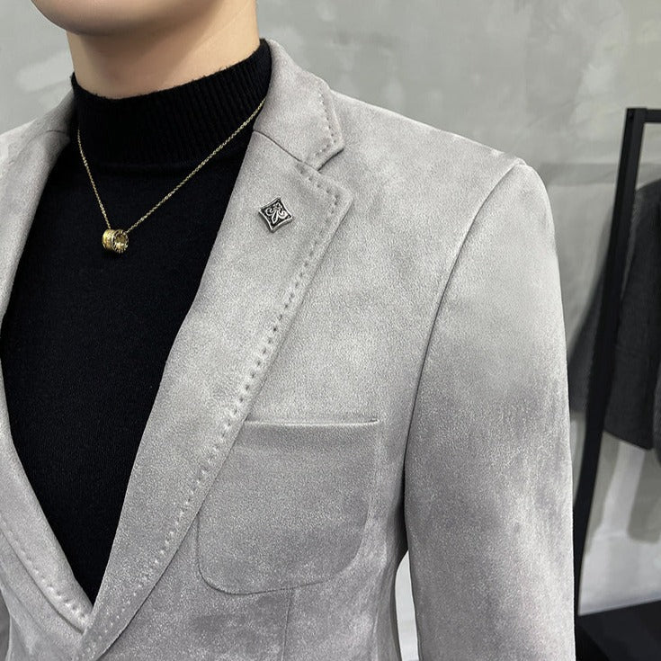 Blazer Social Masculino de Lã – Modelo Slim Fit com 1 Botão