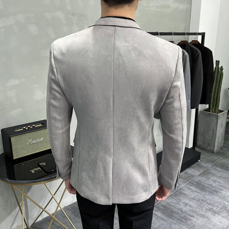 Blazer Social Masculino de Lã – Modelo Slim Fit com 1 Botão