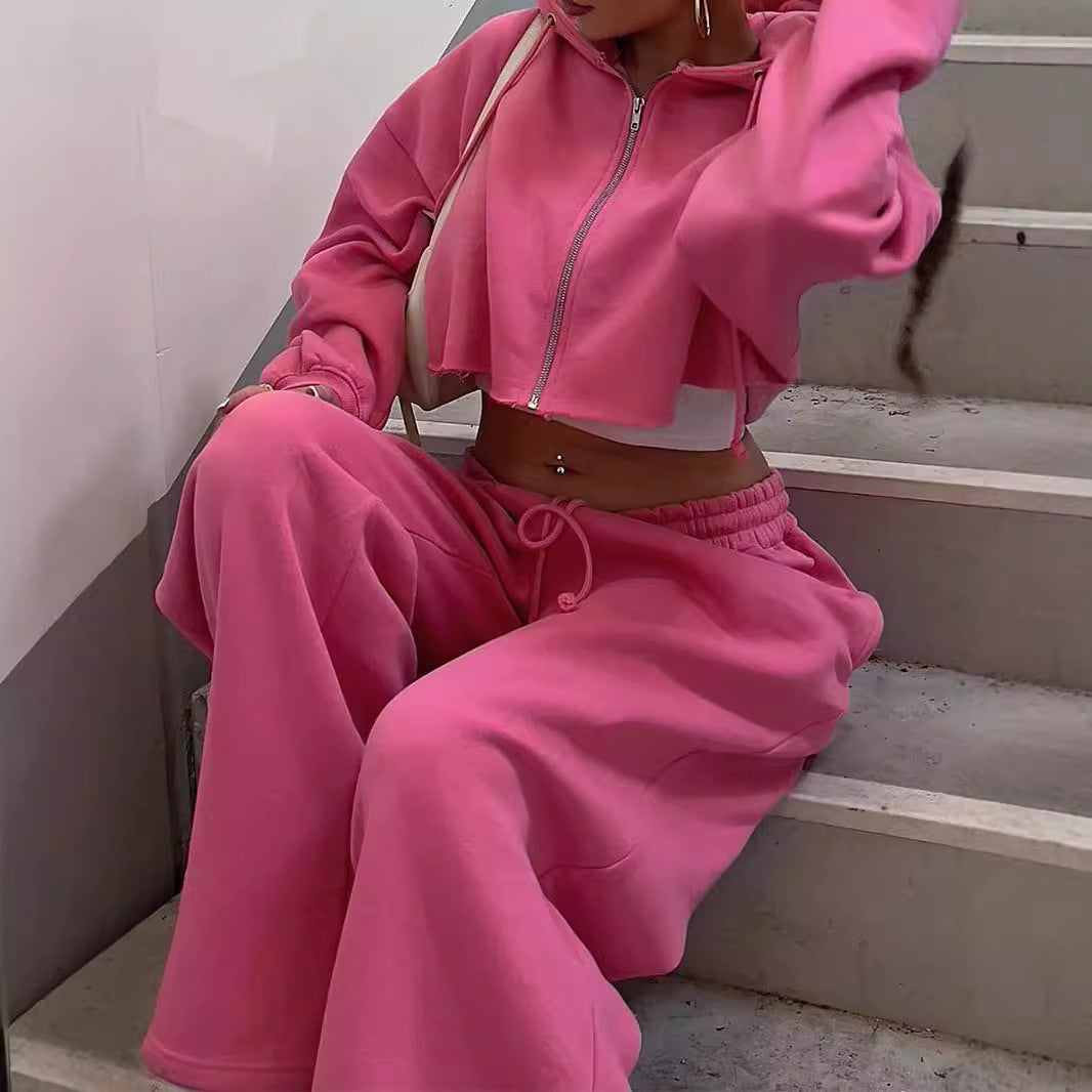 Conjunto Feminino Cardigan com Capuz