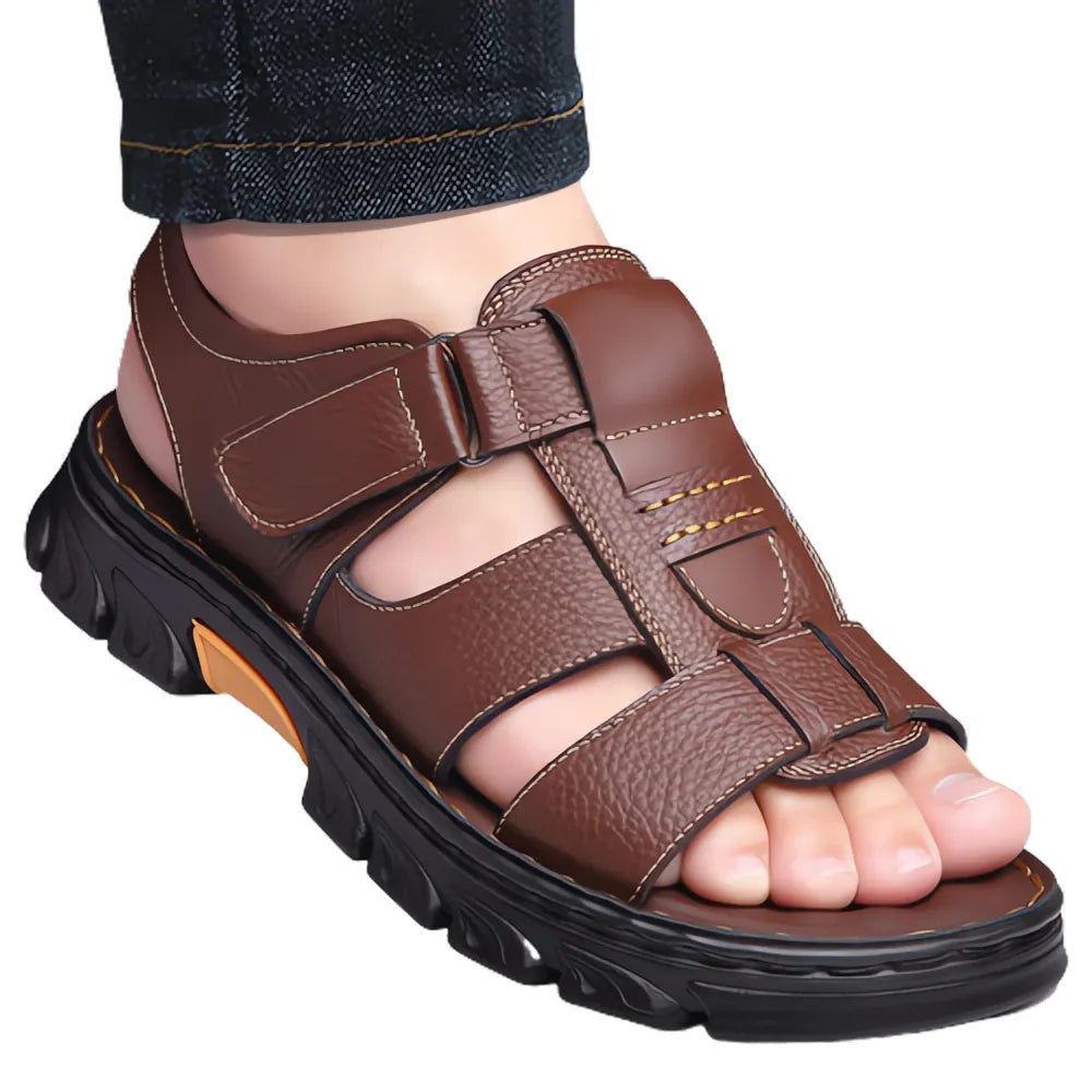 Sandália Masculina de Couro PU Loveontop