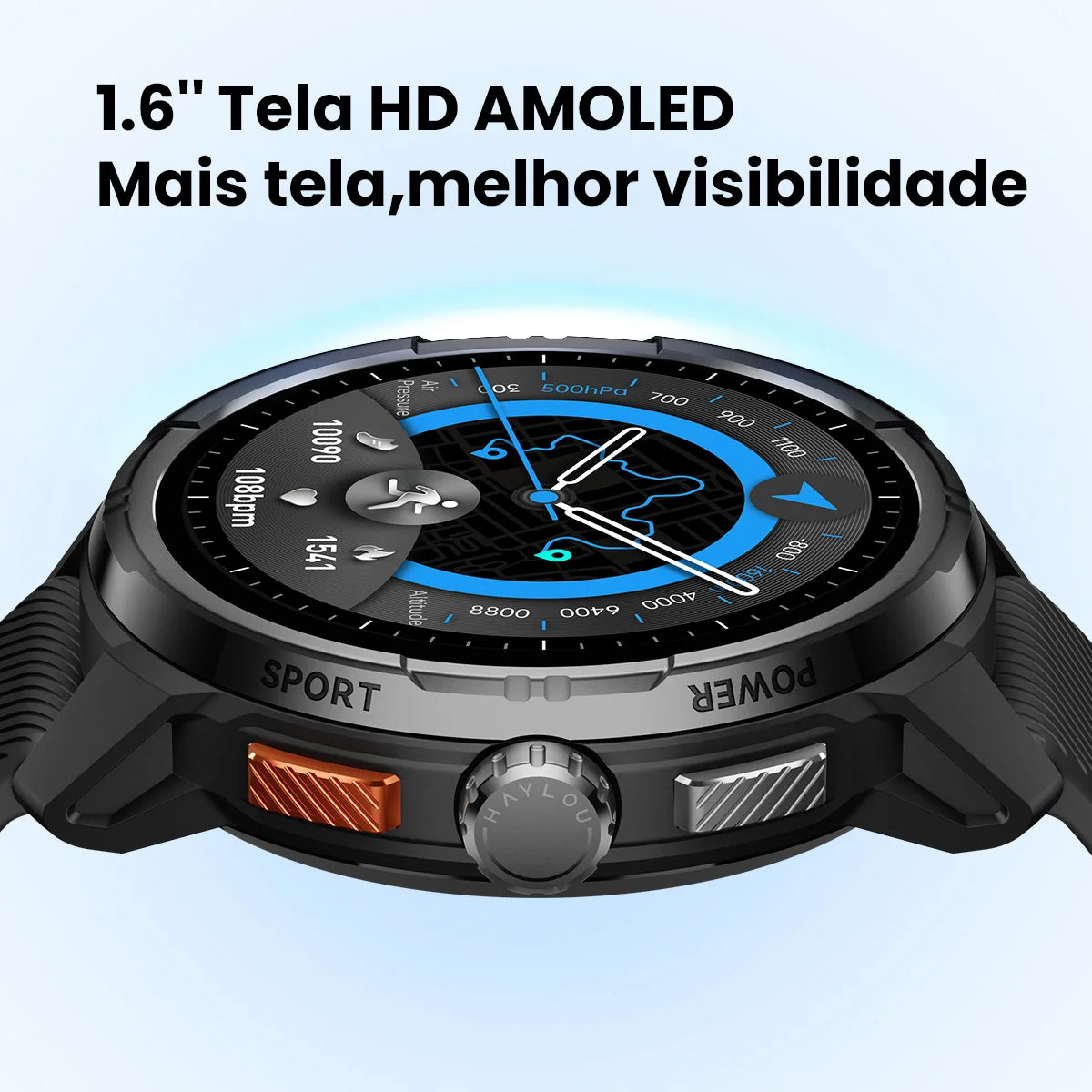 Smartwatch Esportivo GPS SolarPulse