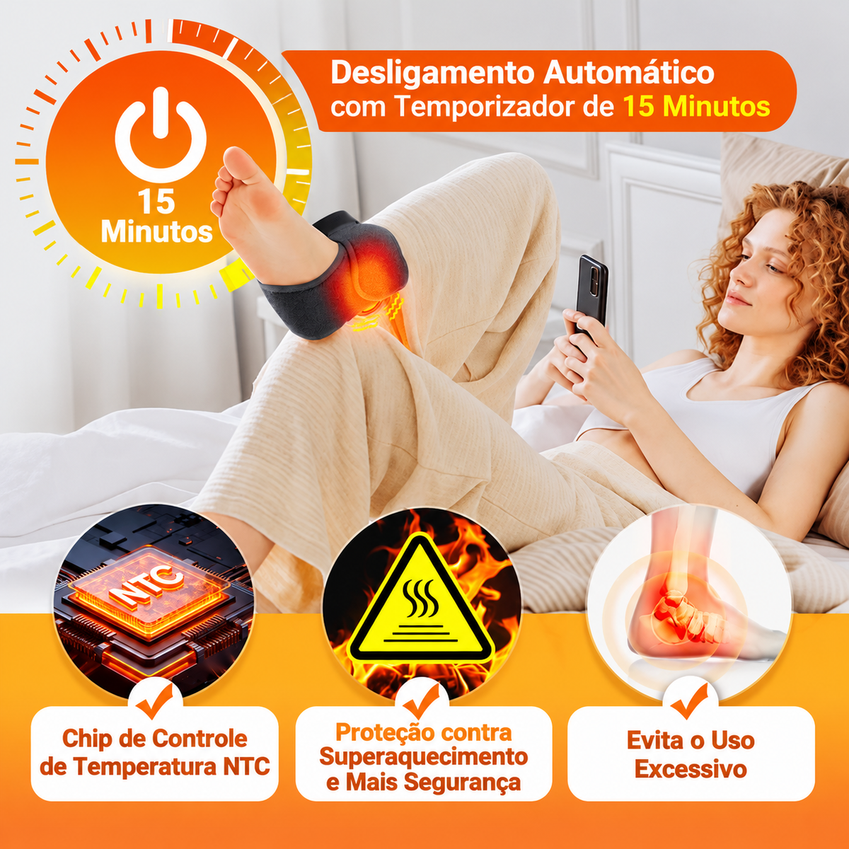 Massageador de Tornozelo Portátil Caldoré