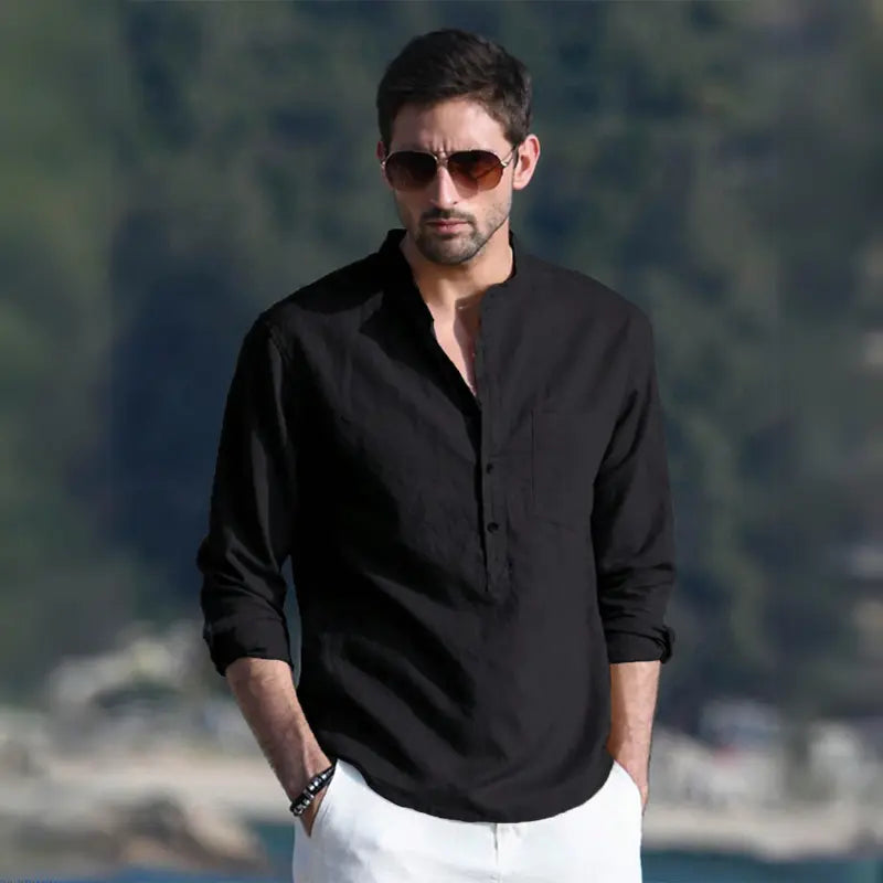 Camisa Masculina de Linho Bruna Modas