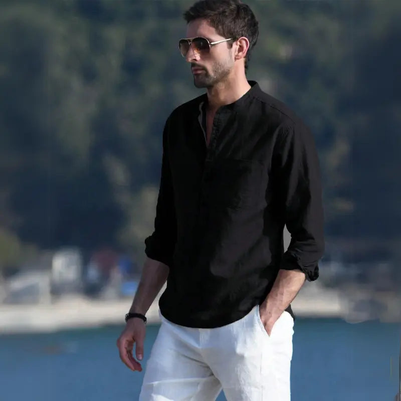 Camisa Masculina de Linho Bruna Modas