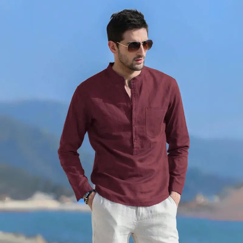 Camisa Masculina de Linho Bruna Modas