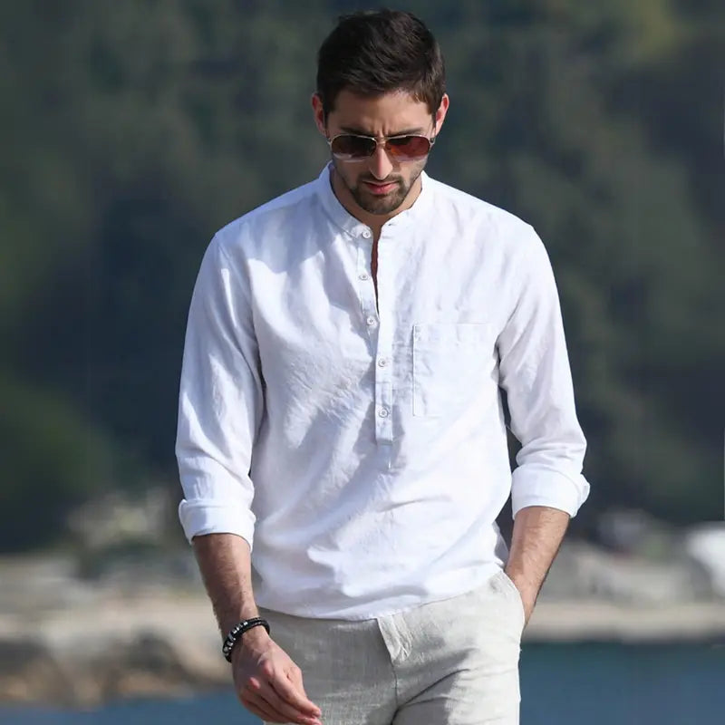 PROMOÇÃO Camisa Masculina de Linho Bruna Modas