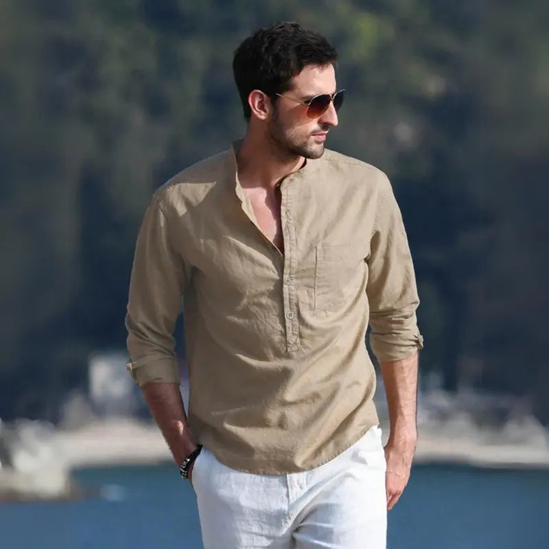 Camisa Masculina de Linho Bruna Modas