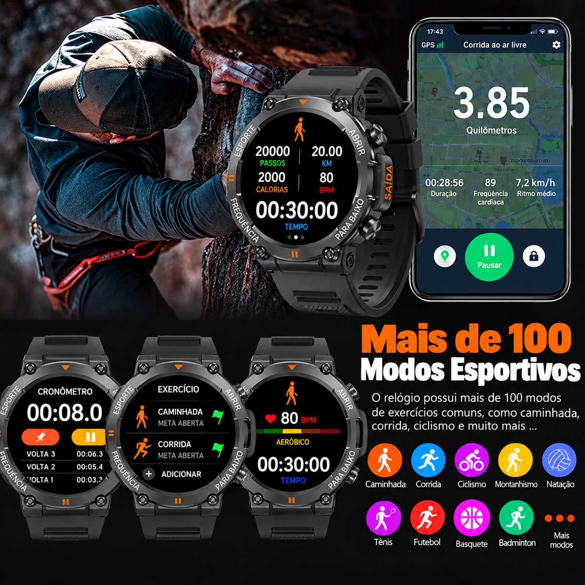 Smartwatch Masculino FieldPulse