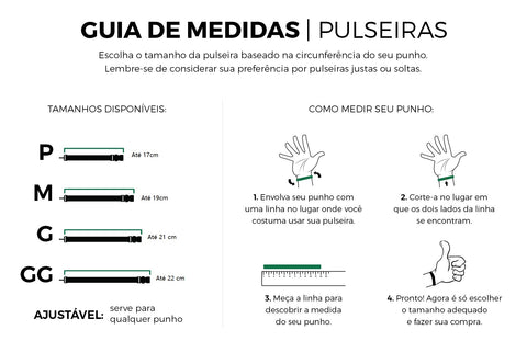 Pulseira Masculina de Couro 3 Peças