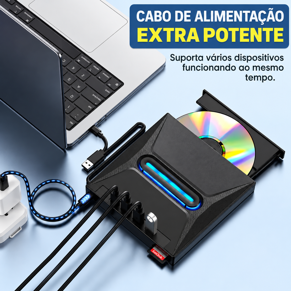 Leitor Externo de CD e DVD Archivora