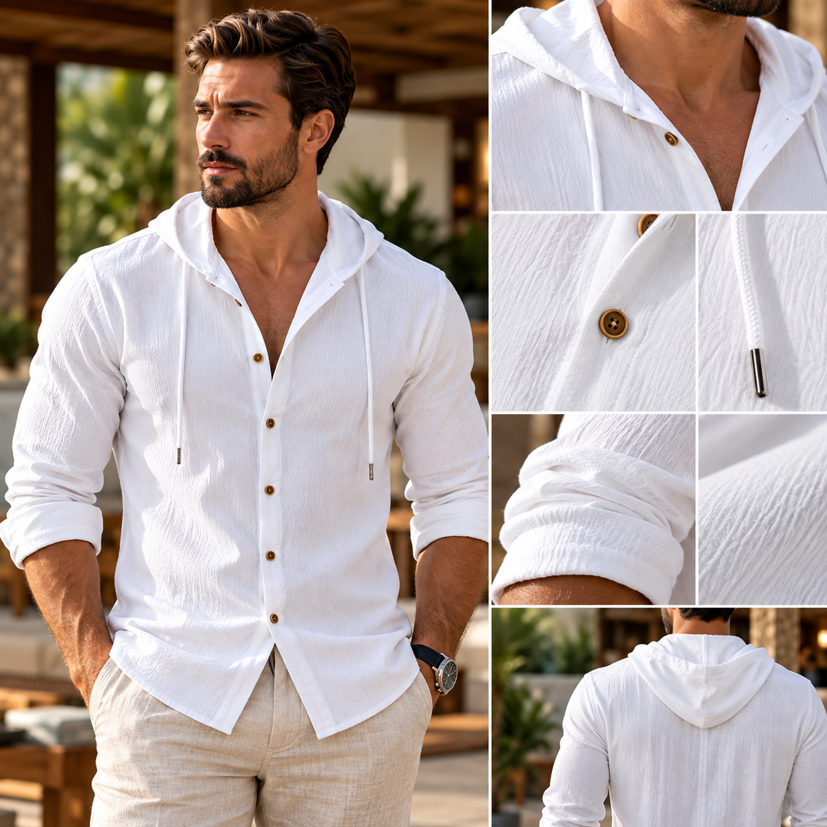 Camisa Masculina com Capuz Dunavento