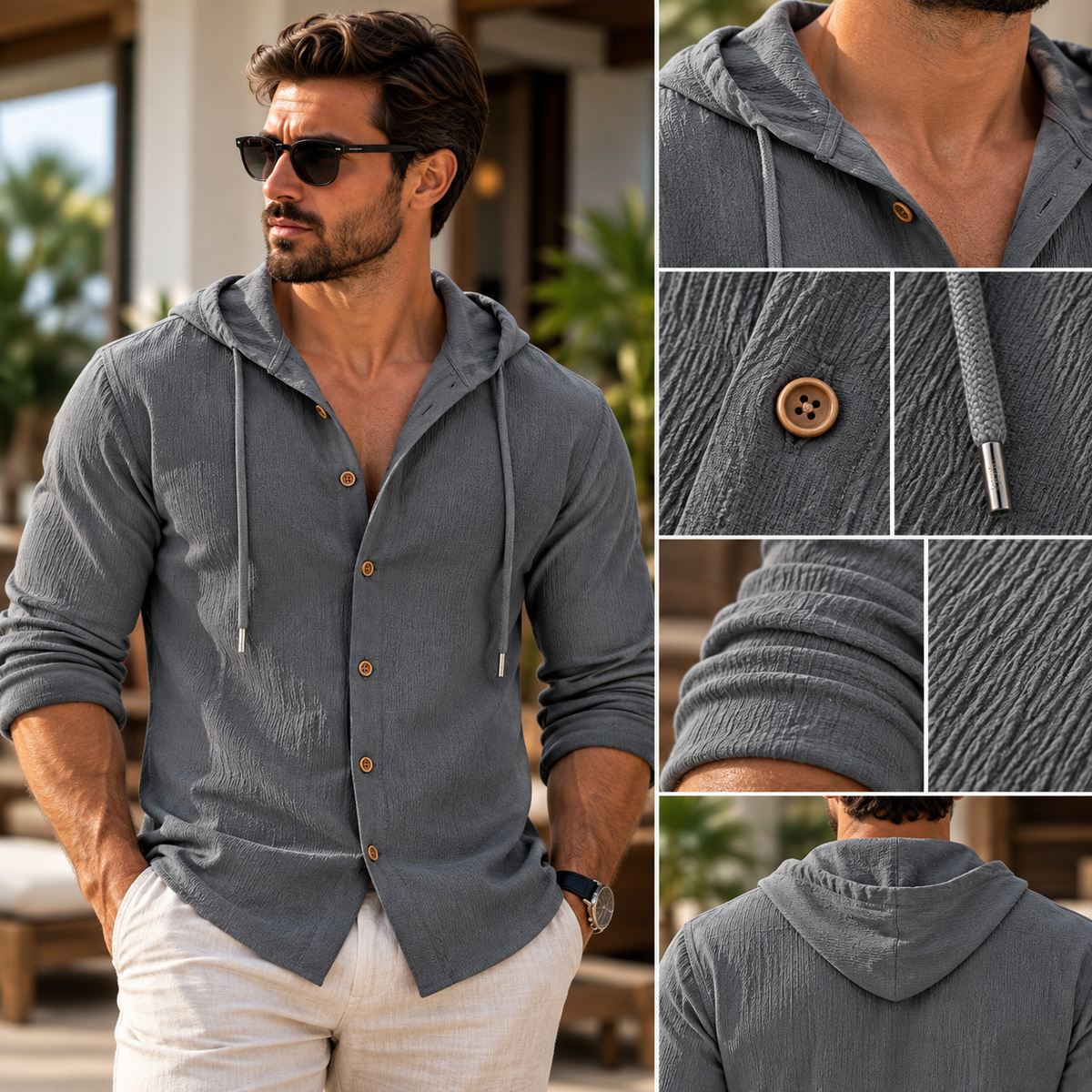 Camisa Masculina com Capuz Dunavento