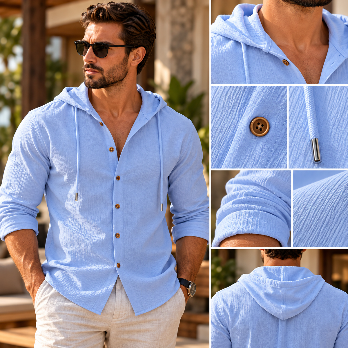 Camisa Masculina com Capuz Dunavento