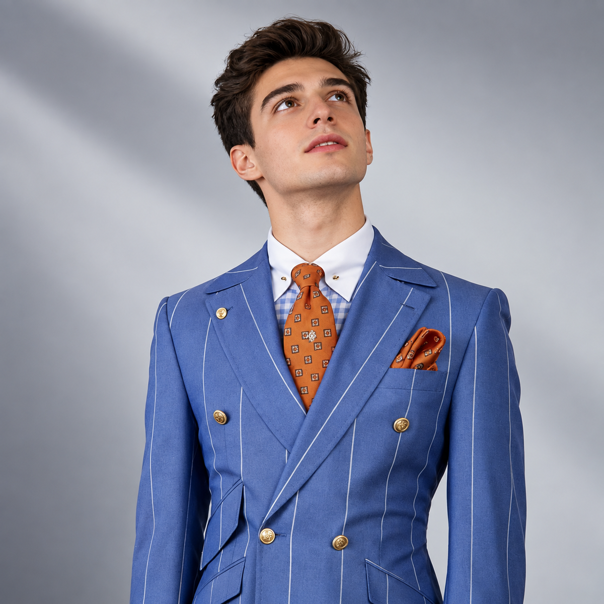 Terno Masculino Slim Listrado 3 Peças Bravello