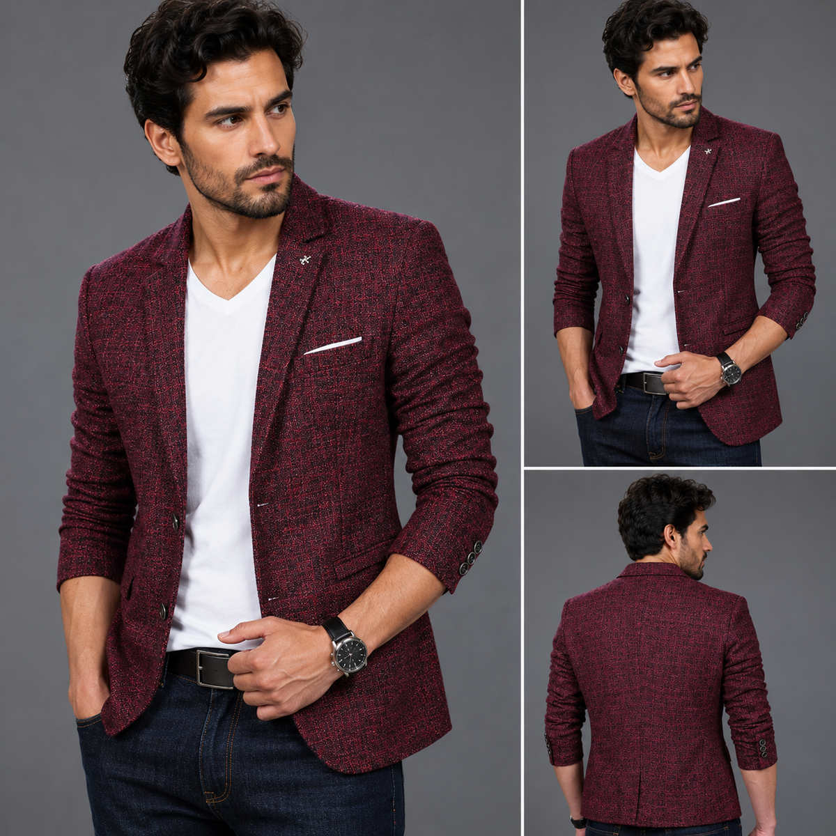 Blazer Masculino Slim Estilo Britânico