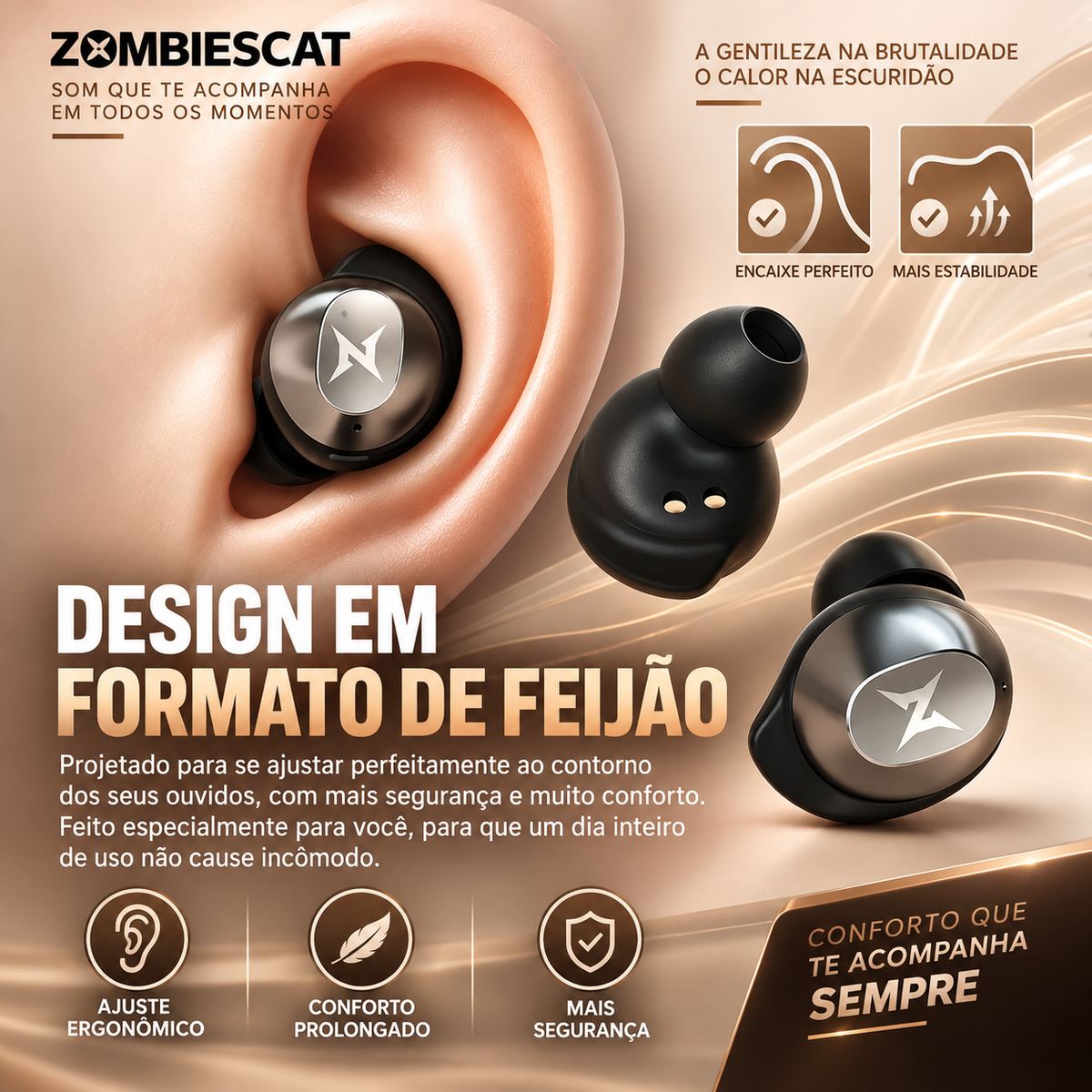 Fone de Ouvido Sem Fio Esportivo Nivora
