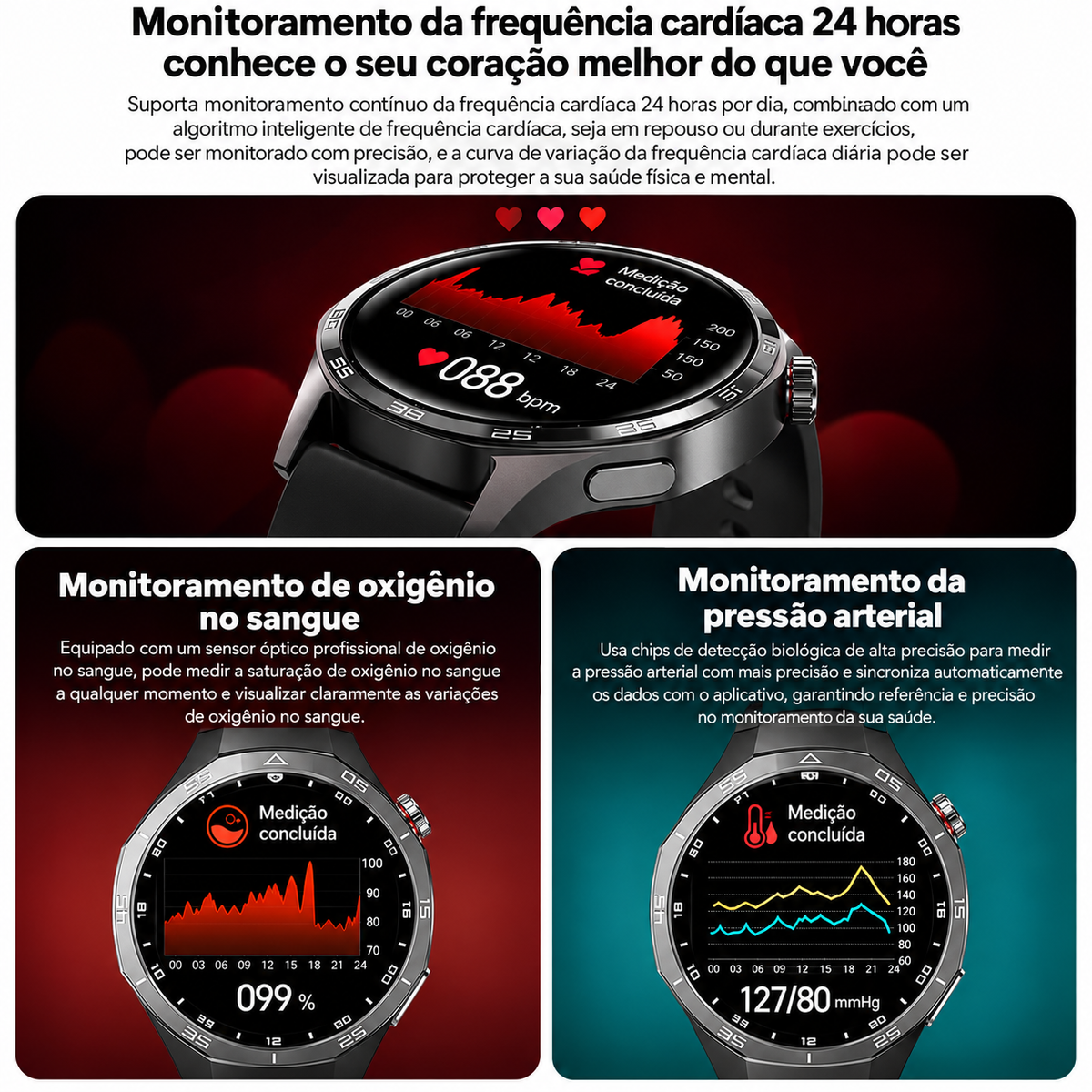 Smartwatch Masculino Esportivo GPS Altair