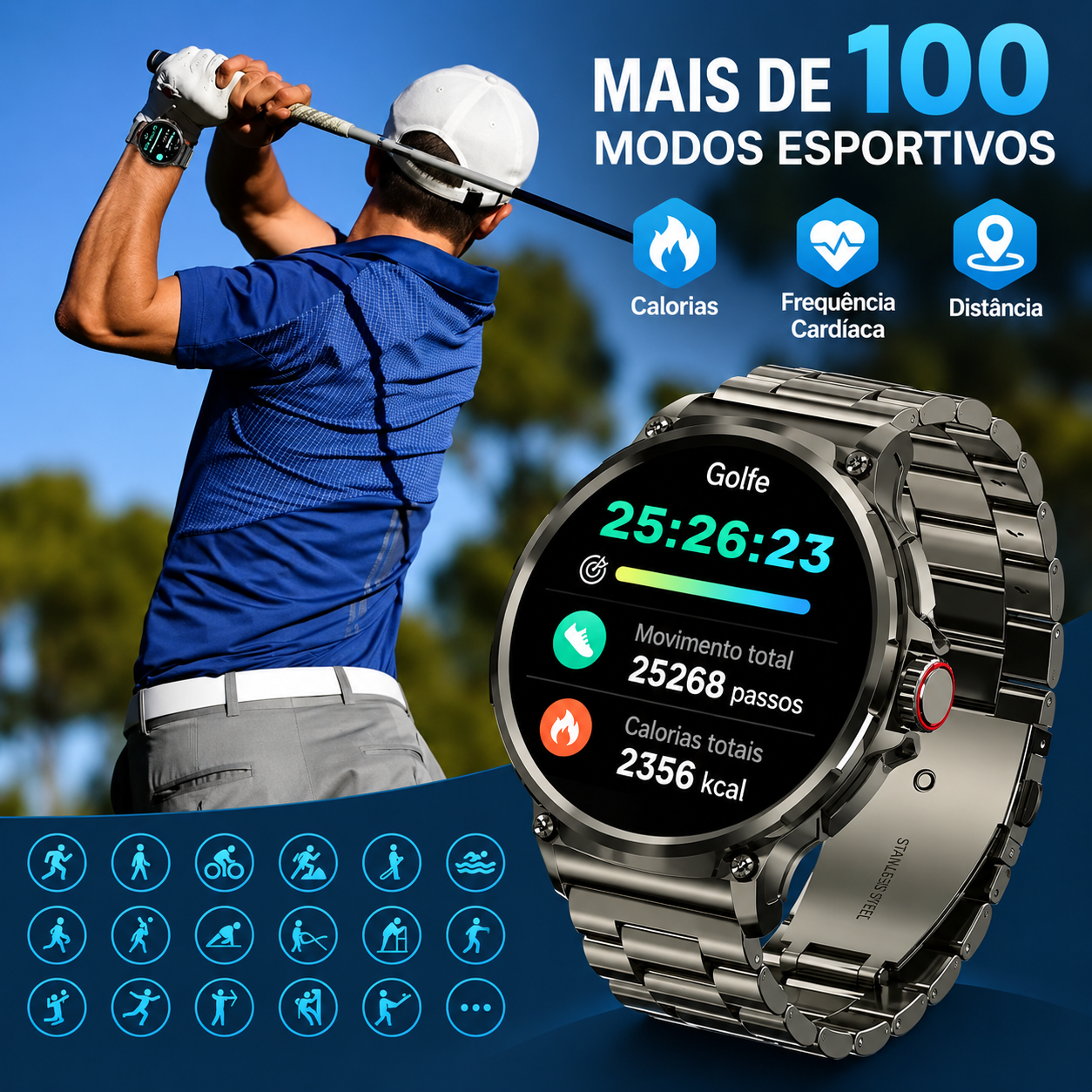 Smartwatch Esportivo GPS Horizon Pro