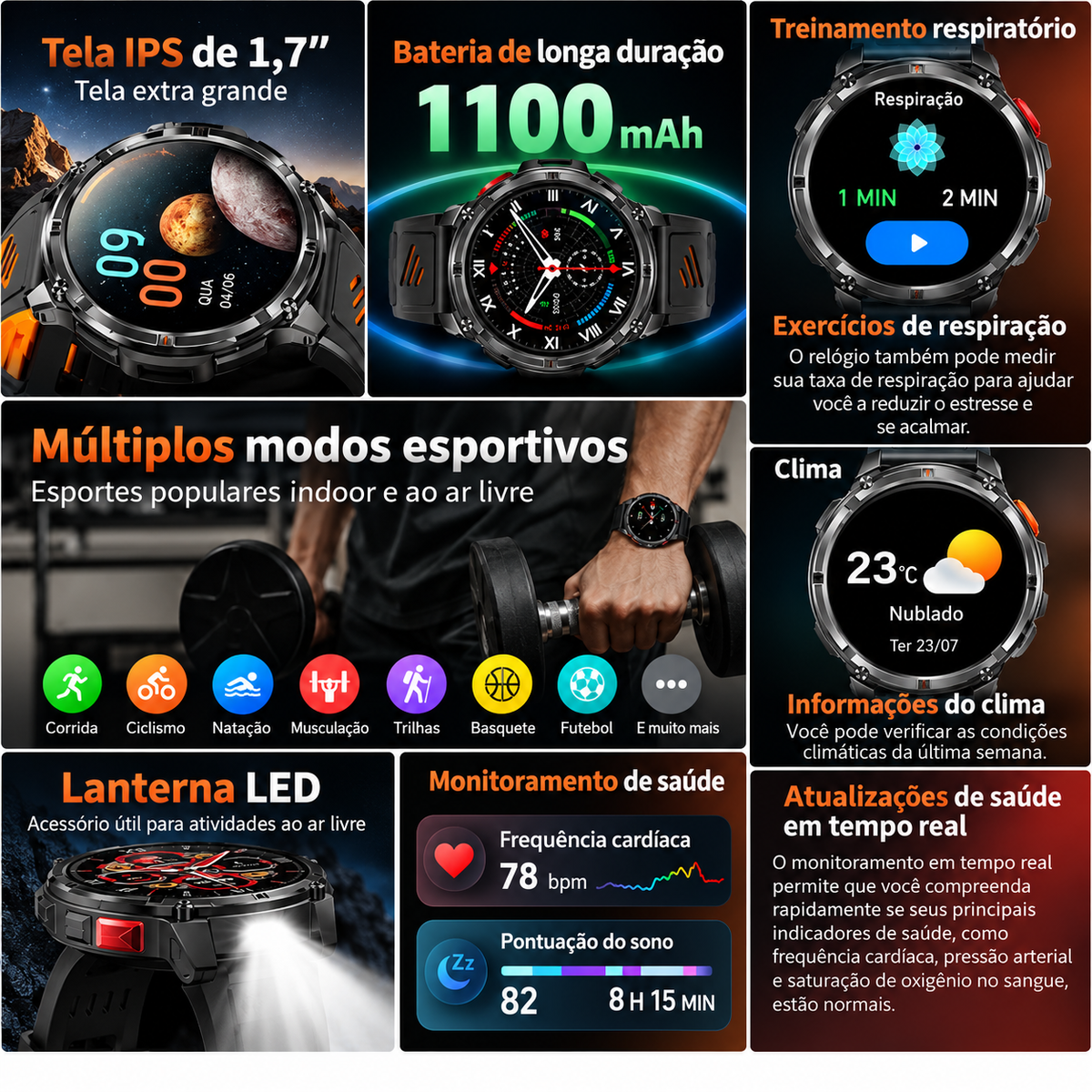 Smartwatch Militar TerraForce Pro