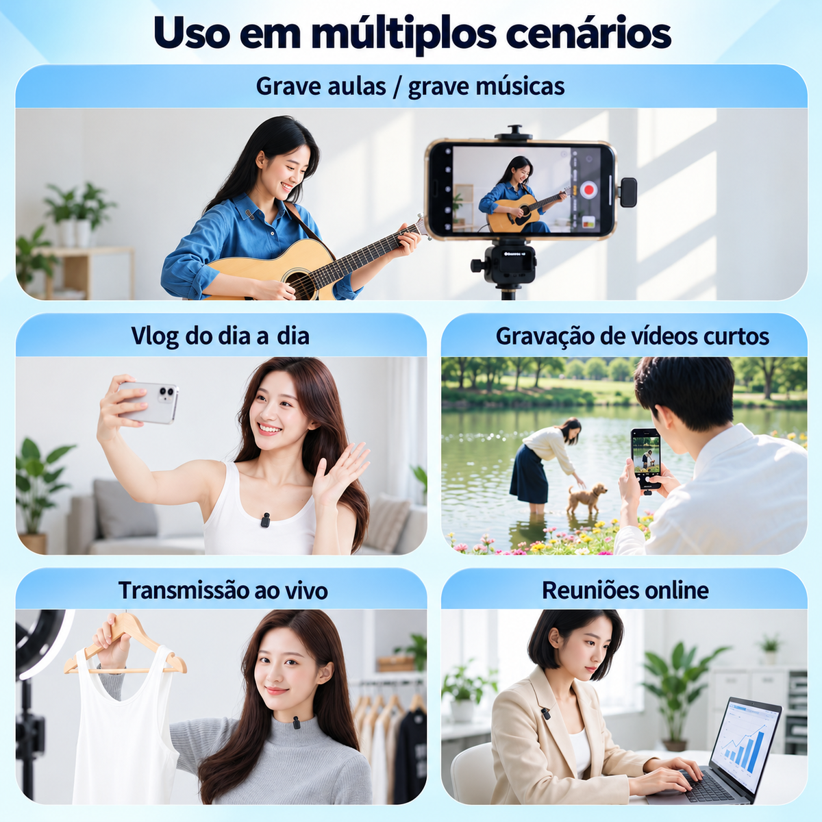 Microfone de Lapela Sem Fio ClipVoice