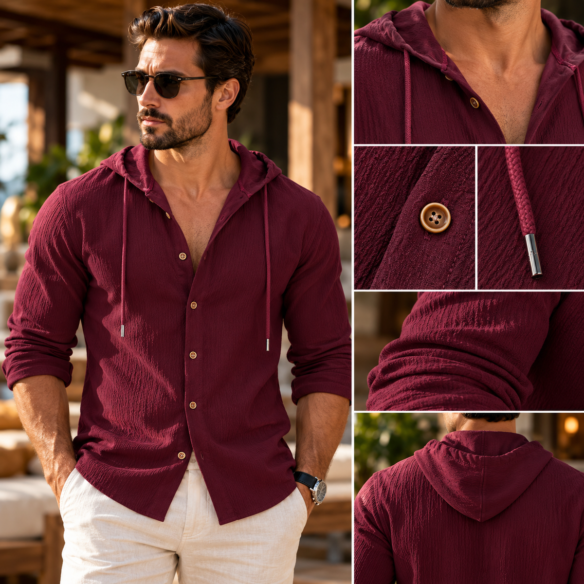 Camisa Masculina com Capuz Dunavento
