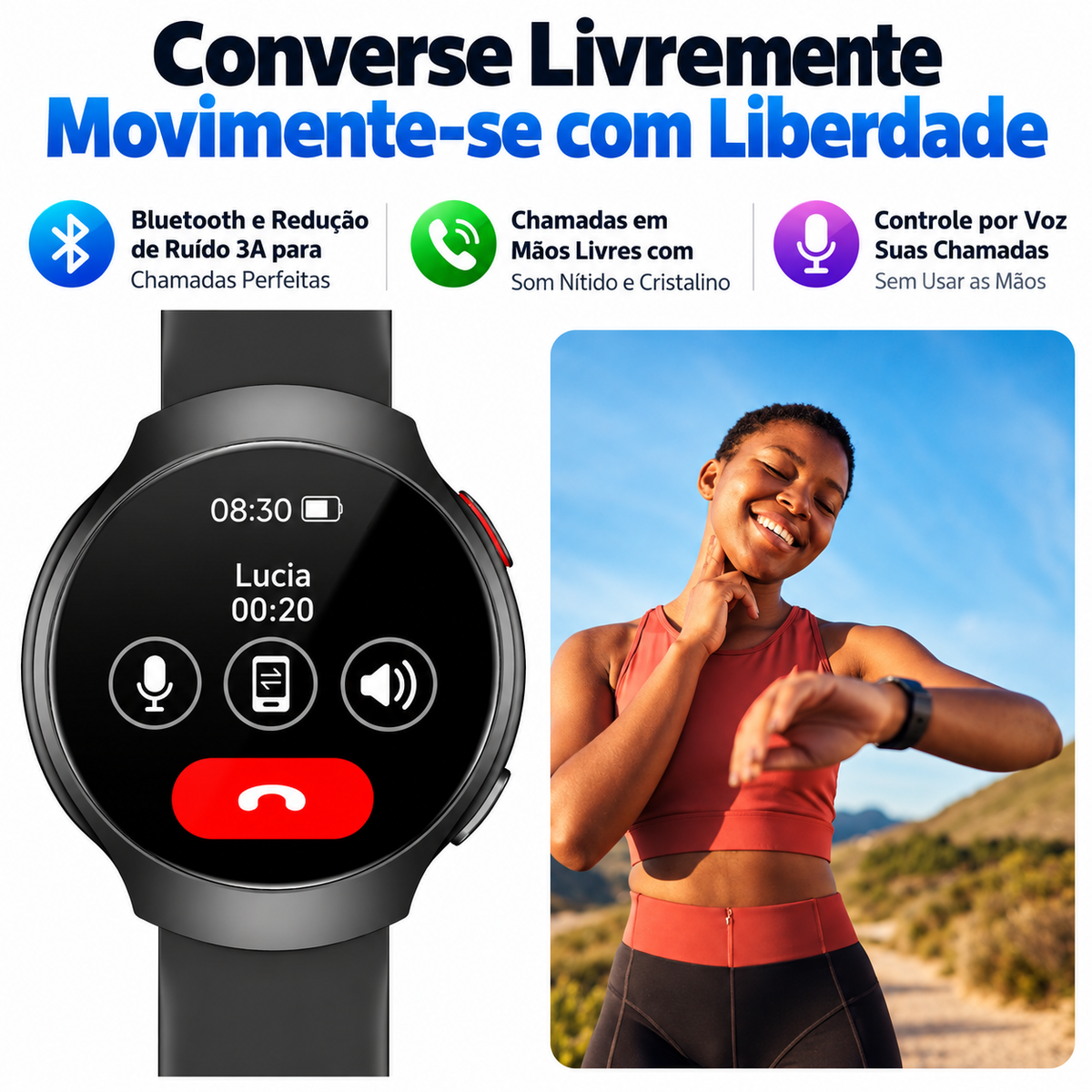 Smartwatch Esportivo GPS AMOLED Nexora
