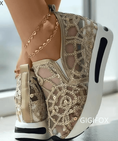 Tênis Feminino Renda Floral Gigifox