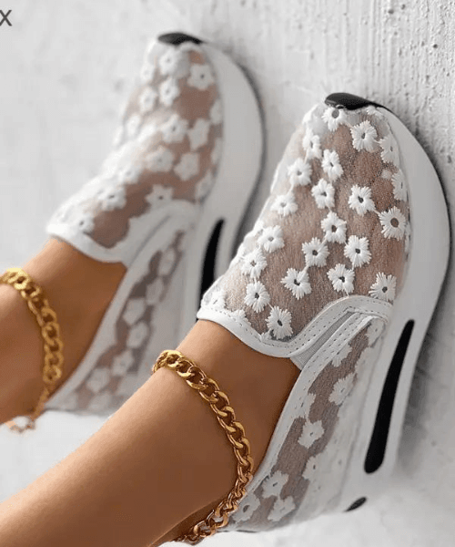 Tênis Feminino Renda Floral Gigifox