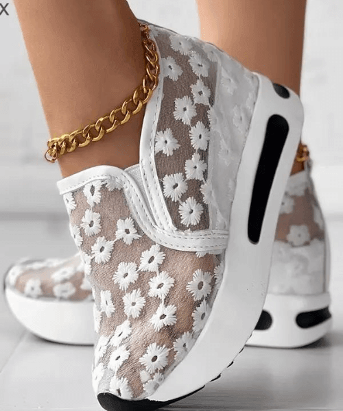Tênis Feminino Renda Floral Gigifox