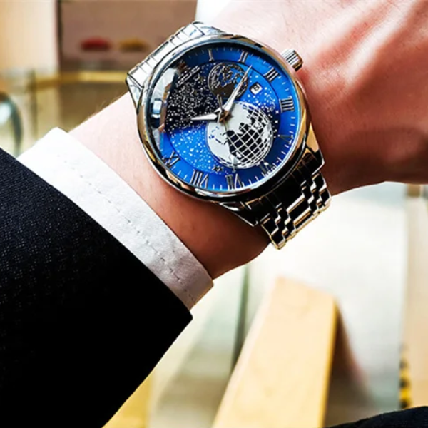 Relógio Masculino Automático de Aço Inoxidável
