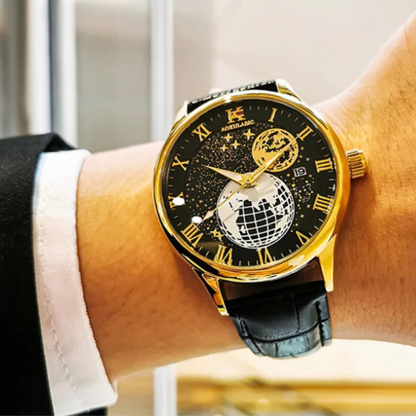 Relógio Masculino Automático de Aço Inoxidável