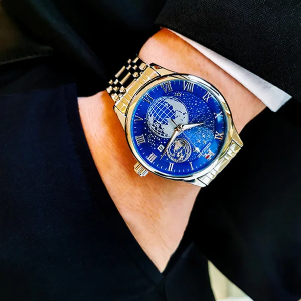 Relógio Masculino Automático de Aço Inoxidável