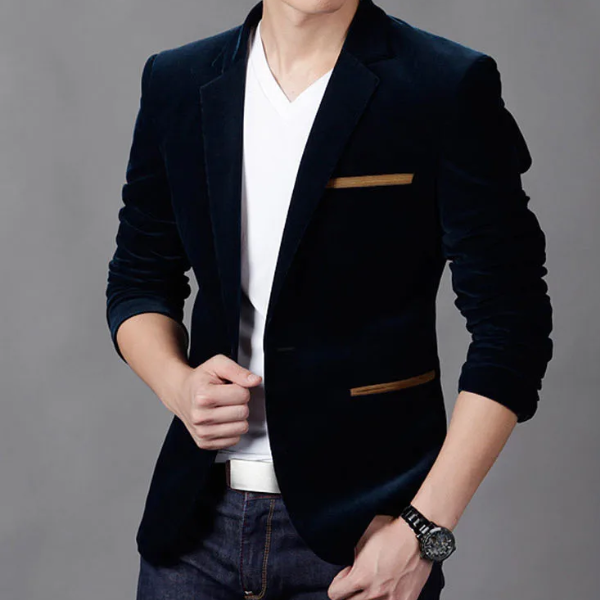 Blazer Masculina de Veludo SlimFit