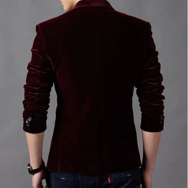Blazer Masculina de Veludo SlimFit