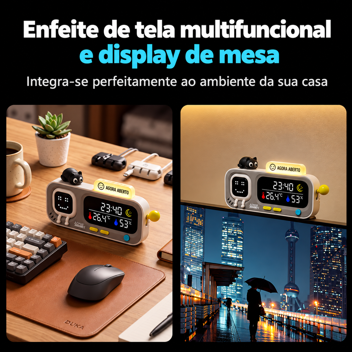 Relógio Digital de Mesa MimoByte