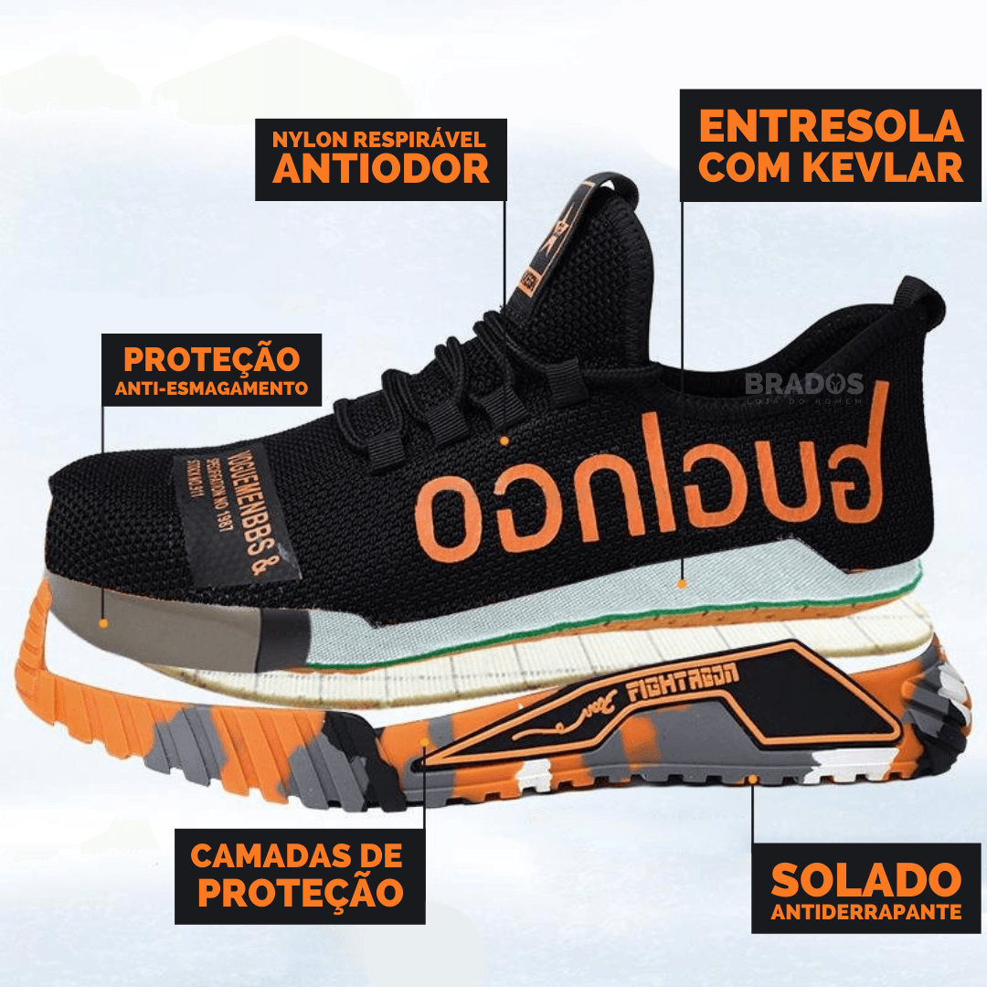 Tênis Masculino Militar Indestrutível Combat Ranger - Proteção Anti Esmagamento e Solado Antiderrapante - Loja Bruna Modas