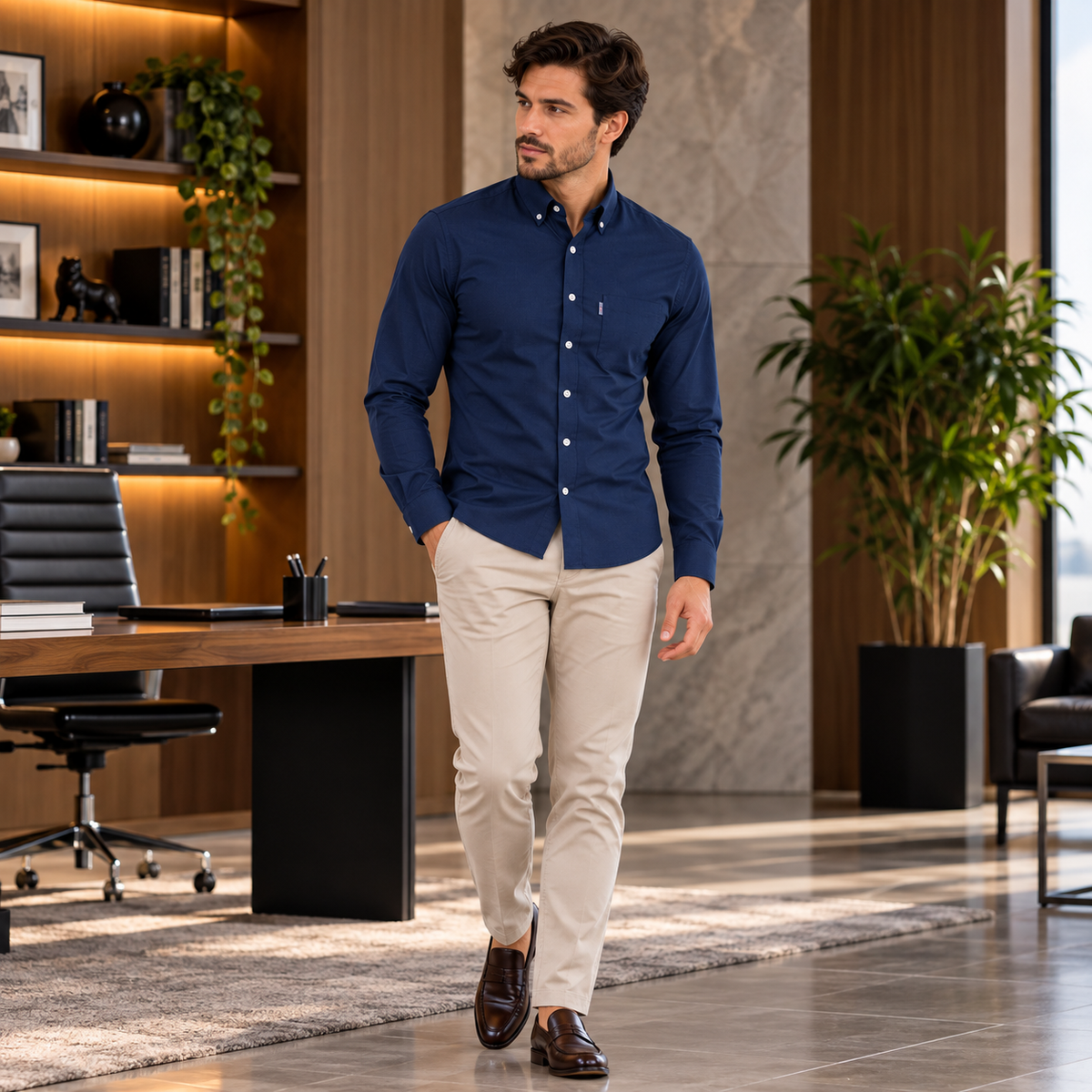 Camisa Masculina Oxford Alderwick
