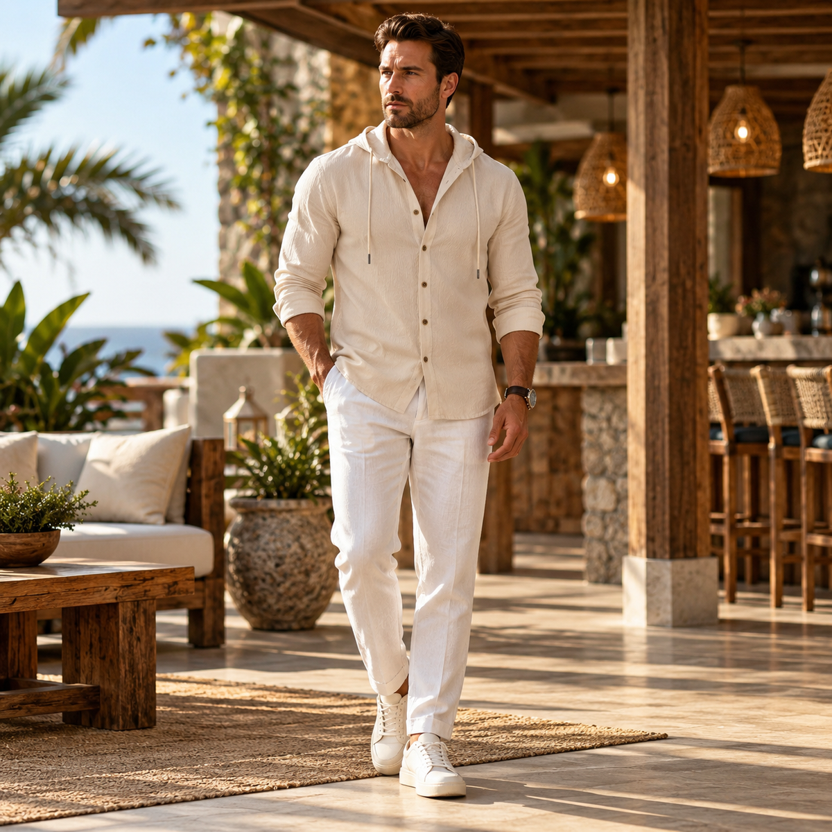 Camisa Masculina com Capuz Dunavento