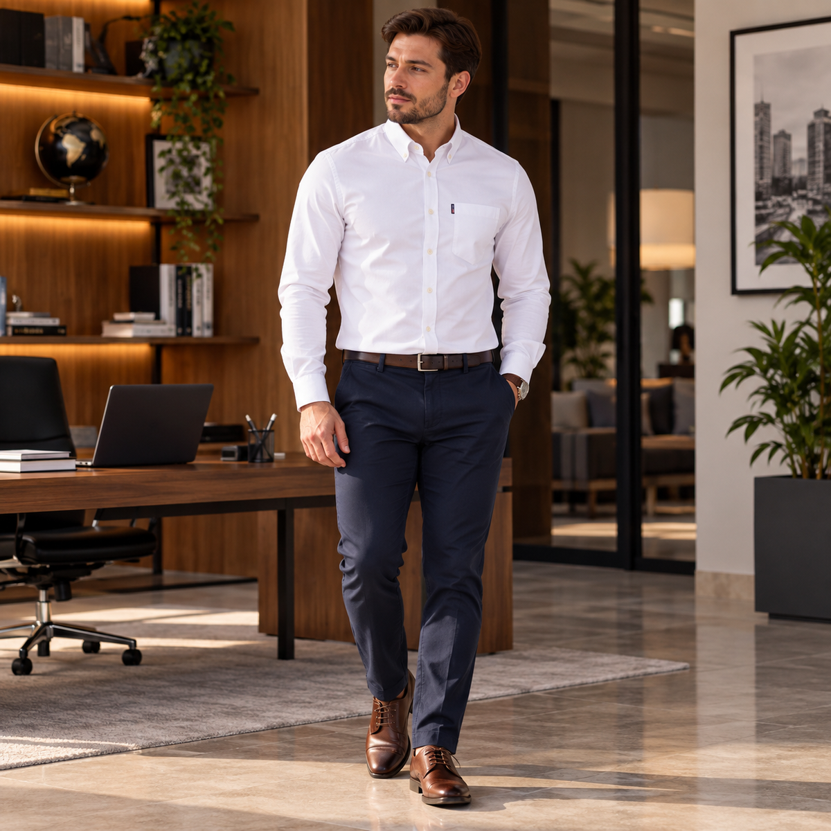 Camisa Masculina Oxford Alderwick
