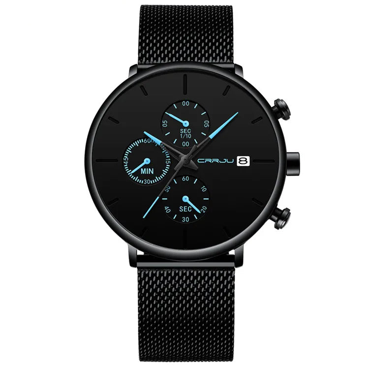 Relógio de Pulso Masculino Fashion com Pulseira Fina