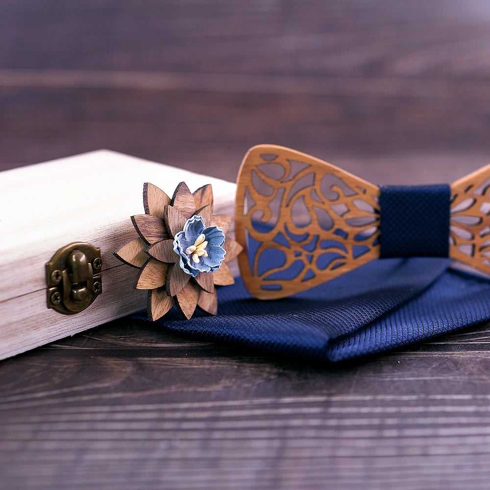 Gravata Borboleta Masculina de Madeira