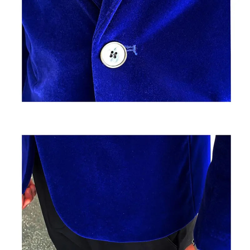Blazer Masculino de Veludo Cotelê – Estilo Britânico Slim Fit Casual