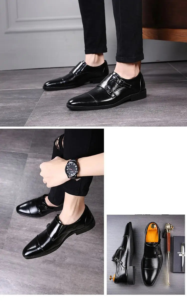 Sapato Social Masculino Derby com Fivela by Loja Bruna Modas
