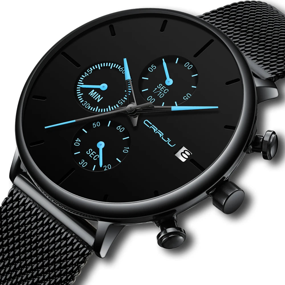 Relógio de Pulso Masculino Fashion com Pulseira Fina