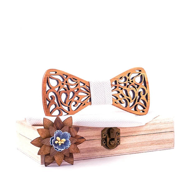 Gravata Borboleta Masculina de Madeira