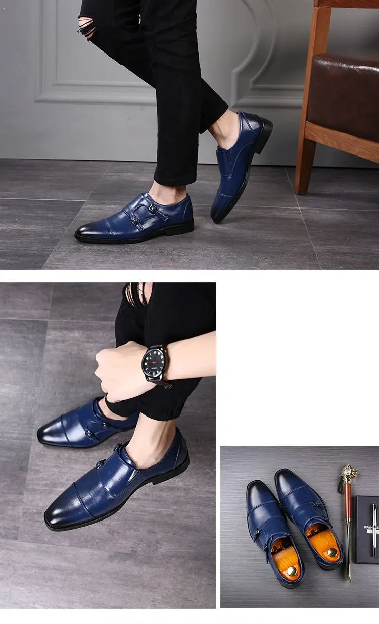 Sapato Social Masculino Derby com Fivela by Loja Bruna Modas