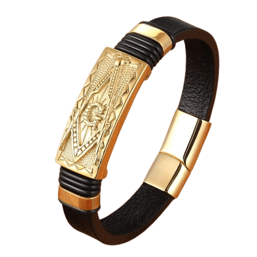 Pulseira Masculina de Couro Genuíno - Loja Bruna Modas