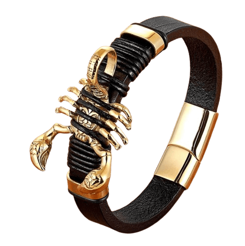 Pulseira Masculina de Couro Genuíno - Loja Bruna Modas